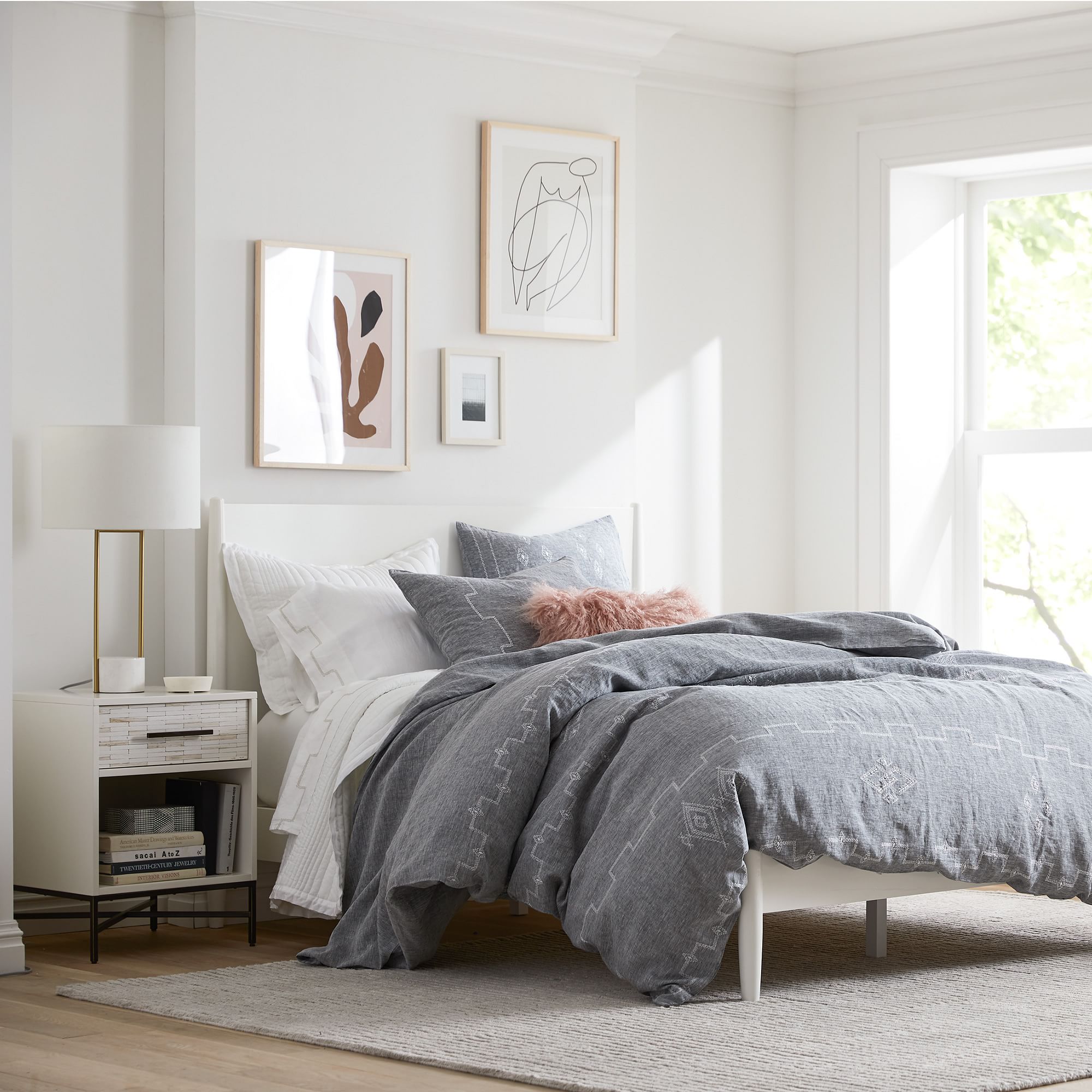 【Furniture】Wood Tiled Nightstand (20