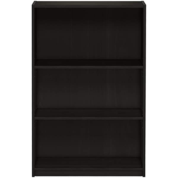 FURINNO JAYA Simple Home 3-Tier Adjustable Shelf Bookcase, White White 3-Tier Bookcase