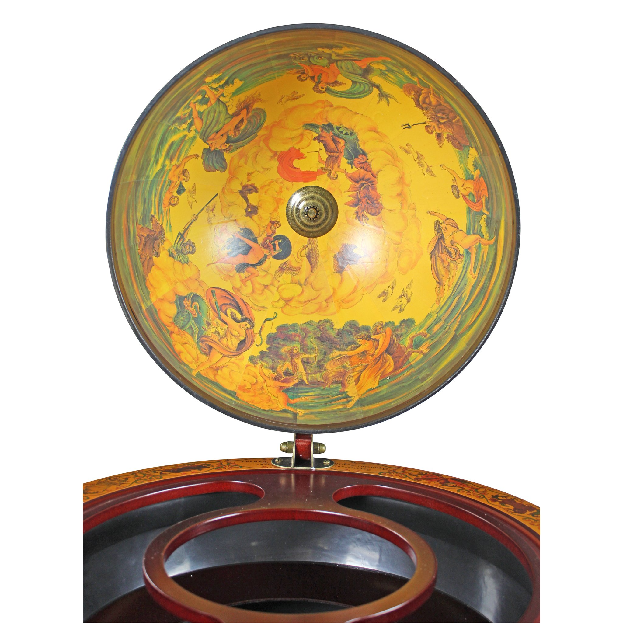 【Furniture】Design Toscano Sixteenth-Century Italian Replica Globe Bar Cart Cabinet on Wheels, 38