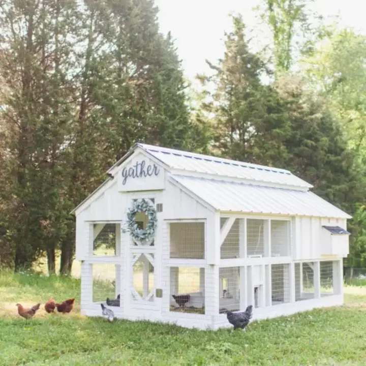 White big fairytale town chicken coop