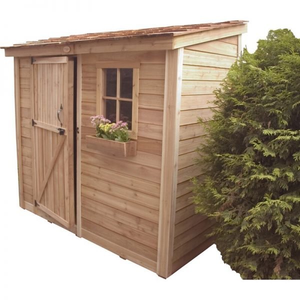 8.5 ft. W x 4.5 ft. D Solid Wood Lean-To Storage Shed