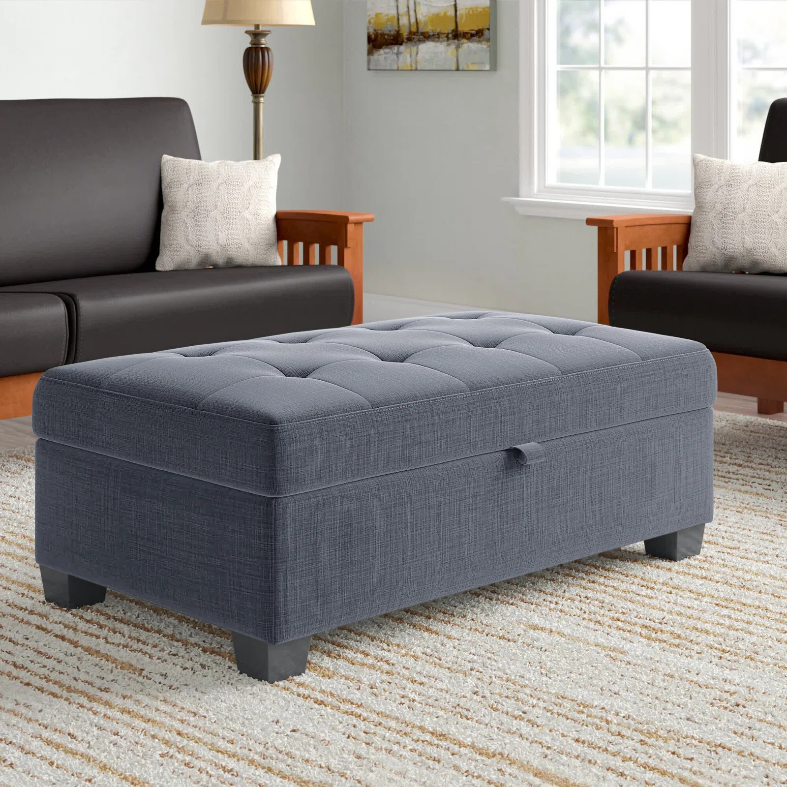 【Furniture】Lacour Upholstered Storage Ottoman