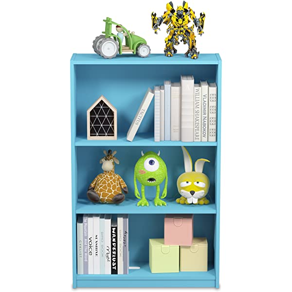 FURINNO JAYA Simple Home 3-Tier Adjustable Shelf Bookcase, White White 3-Tier Bookcase