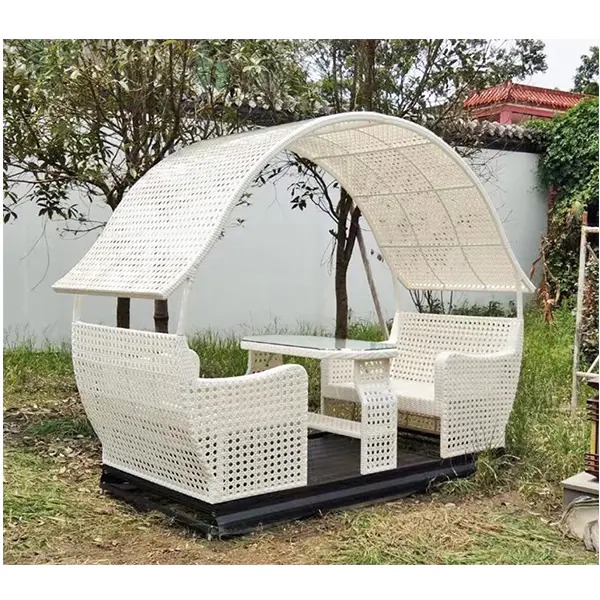 【Home&Garden】Outdoor Swing Rocking Chair Balcony Table & Chair Rattan Chair
