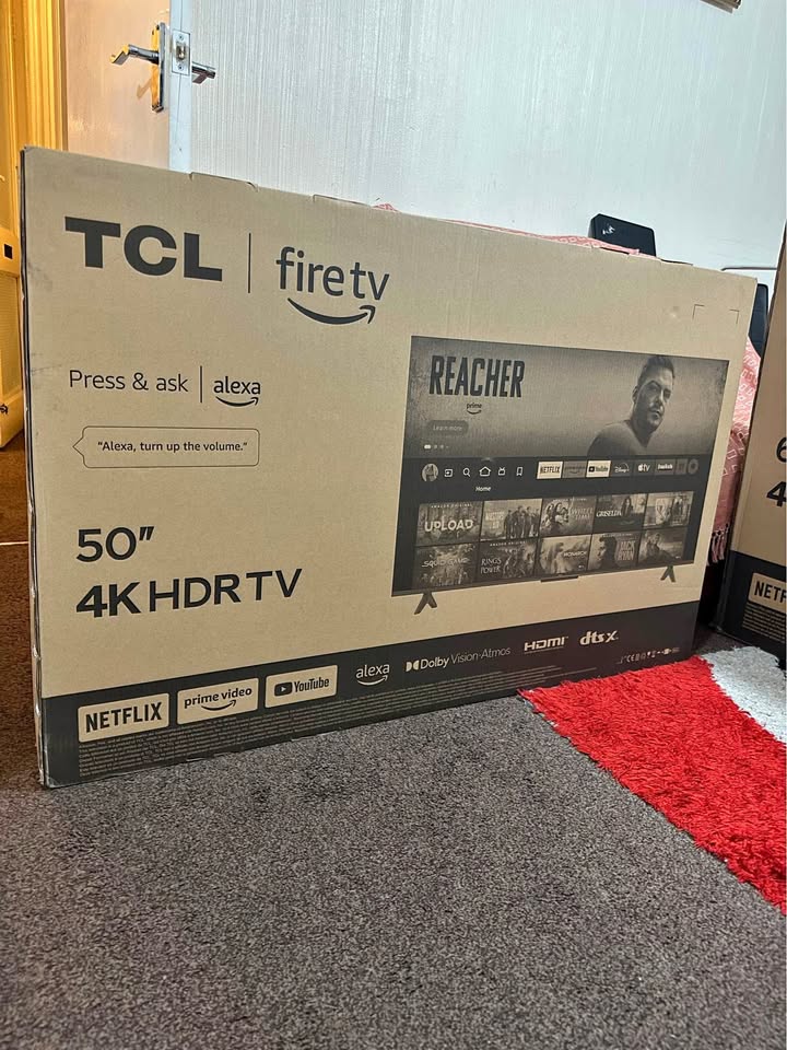 TCL 50PF650K 50-inch 4K UHD, HDR Smart LED Fire TV (Dolby Vision, Dolby Atmos, DTS, HDR 10, Alexa Built-in, Airplay2, Miracast) [E-Class Energy Efficiency]