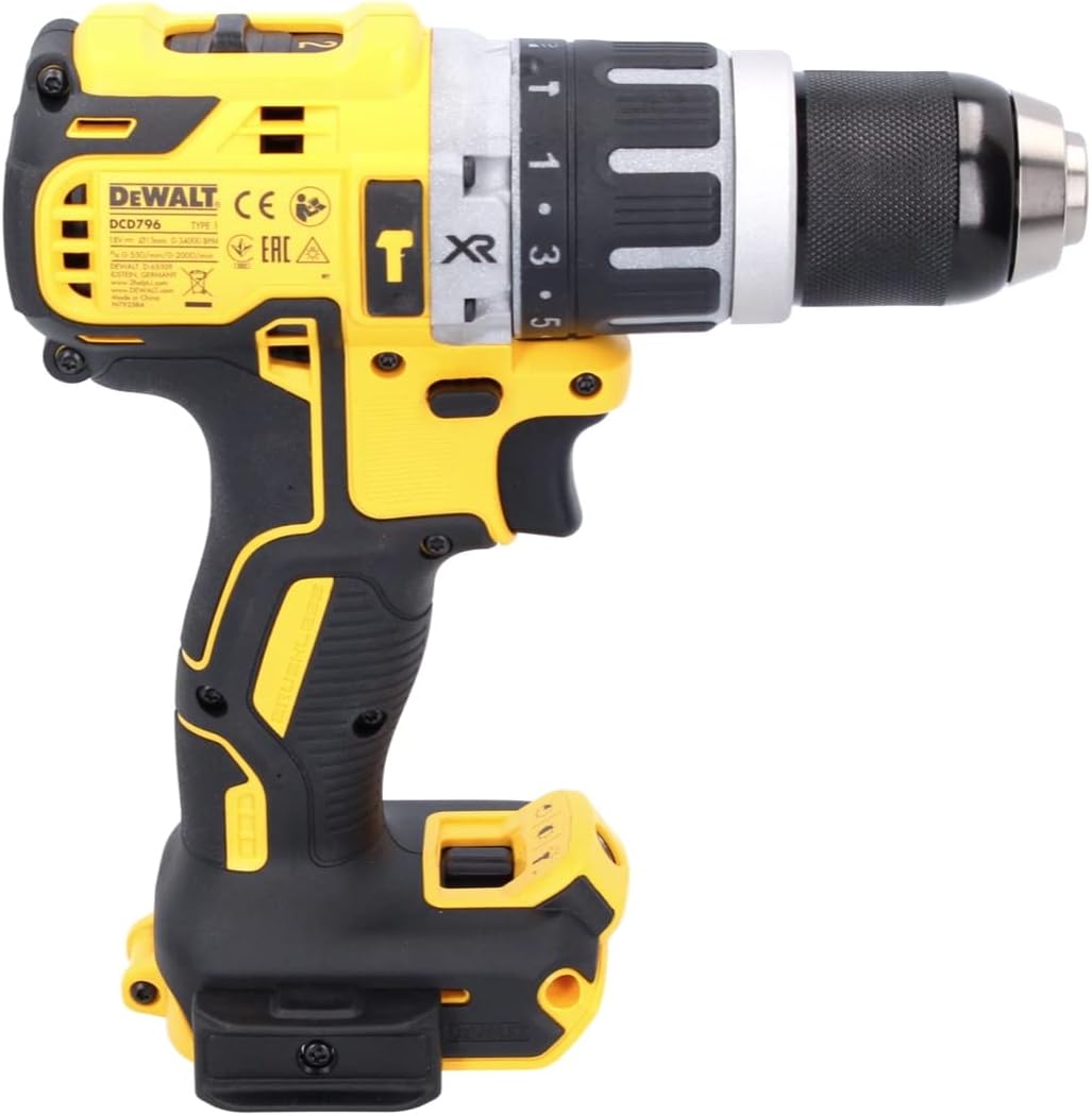 DEWALT DCD796N 18v XR Li-Ion Brushless Compact Combo Hammer + 2 Pack Waitley 18V 5.0A DCB184 Battery + Charger