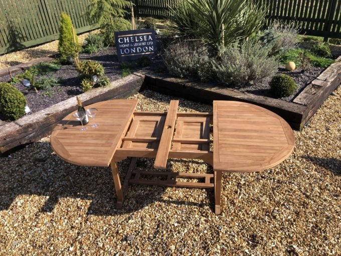 Outdoor teak furniture dining table