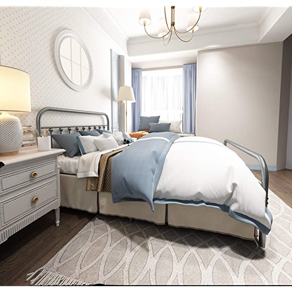 Black Metal Bed Frame Full Size with Headboard and Footboard Single Platform Mattress Base,Metal Tube and Iron-Art Bed（Full,Black） Full Black