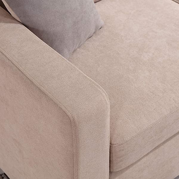 HONBAY Convertible Sectional Sofa Couch, L-Shaped Couch with Modern Linen Fabric for Small Space Dark Grey