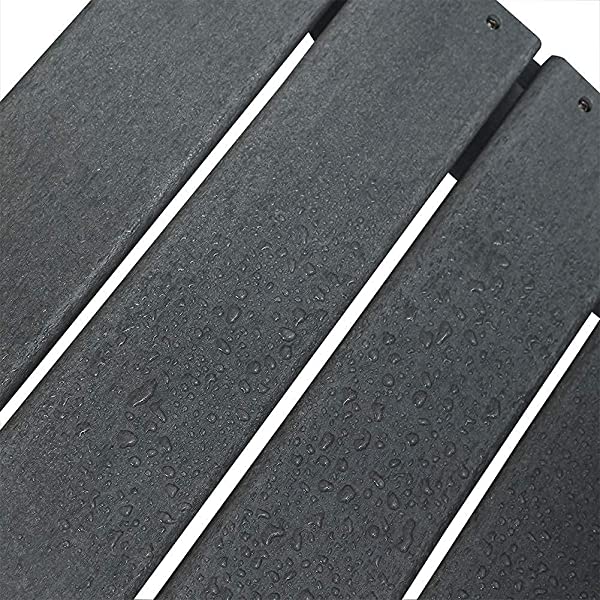 Ehomeline Classic Outdoor Adirondack Chairs with Connecting Plate Set of 3 for Garden Porch Patio Deck Backyard, Weather Resistant Accent Furniture, Blue