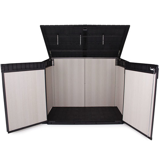 Keter Store It Out Grande Outdoor Plastic Garden Storage Shed, Grey and Black, 190 x 109 x 132 cm