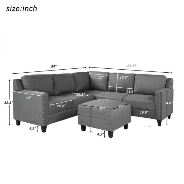 2-piece living room rivet modern cushion set with cushions