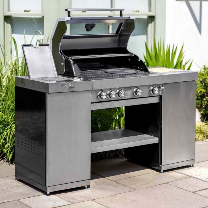 ISLAND ULTIMATE 4 BURNER HYBRID GAS & CHARCOAL BBQ