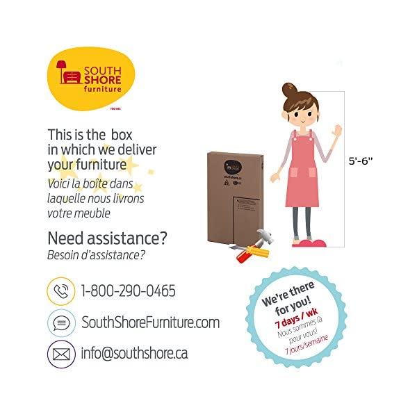 South Shore Trinity 1-Drawer Nightstand, Gray Oak with Cut-Out Handles