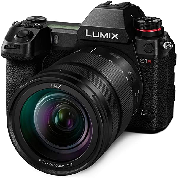 Panasonic LUMIX S1R Full Frame Mirrorless Camera with 47.3MP MOS High Resolution Sensor, 24-105mm F4 L-Mount S Series Lens, 4K HDR Video and 3.2” LCD - DC-S1RMK w/ 24-105mm Base
