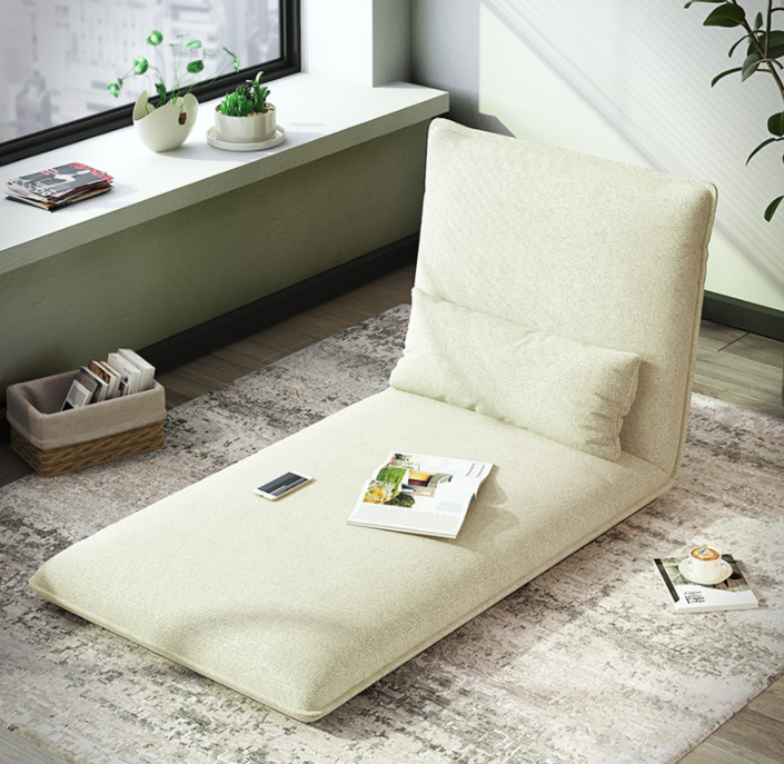 Lazy sofa tatami bedroom single bed folding floor sleeping mat balcony bay window back recliner floor sofa