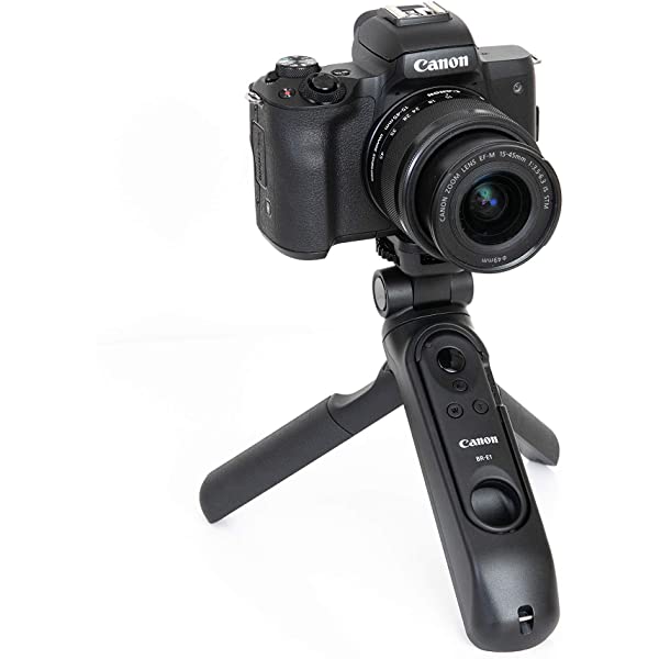 Canon EOS M50 Mark II Content Creator Kit, Mirrorless 4K Vlogging Camera Kit Includes EF-M 15-45mm Lens, Tripod Grip, Stereo Microphone
