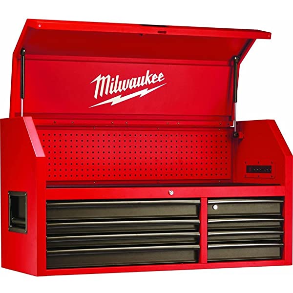 Heavy-duty, Drawer 16 Tool Chest 46 In. and Rolling Cabinet Set, Red and Black, Personal Valuables Storage Drawer with Separate Lock in the Tool Chest