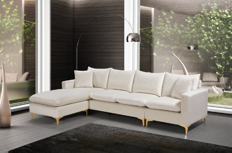 Adedapo 110″ Wide Velvet Reversible Sofa & Chaise