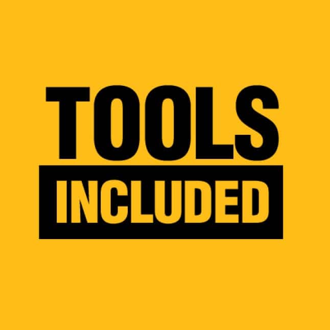 Drill Driver, Impact Driver, Circular Saw, Oscillating Multi Tool, Grinder, Sander, LED Worklight and a ToughSystem tool box. Drill Driver, Impact Driver, Circular Saw, Oscillating Multi Tool, Grinder, Sander, LED Worklight and a ToughSystem tool box.