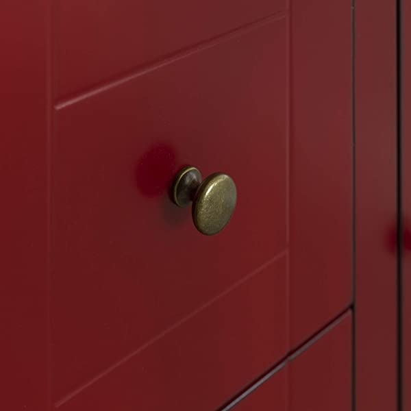 Walker Edison Charlotte Classic Glass Door Storage Buffet, 52 Inch, Espresso Espresso 52 Inch