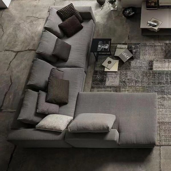 101″ Wide Velvet Left Hand Facing Sofa & Chaise