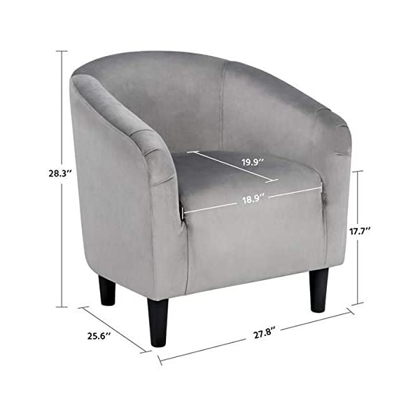 Yaheetech Set of 2 Modern Style Accent Barrel Chair Upholstered Chair Arm Chair Club Chair for Living Room Bedroom Reception Room Office Ivory